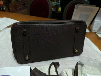 Hermes Birkin 25 47 Chocolat Togo GHW