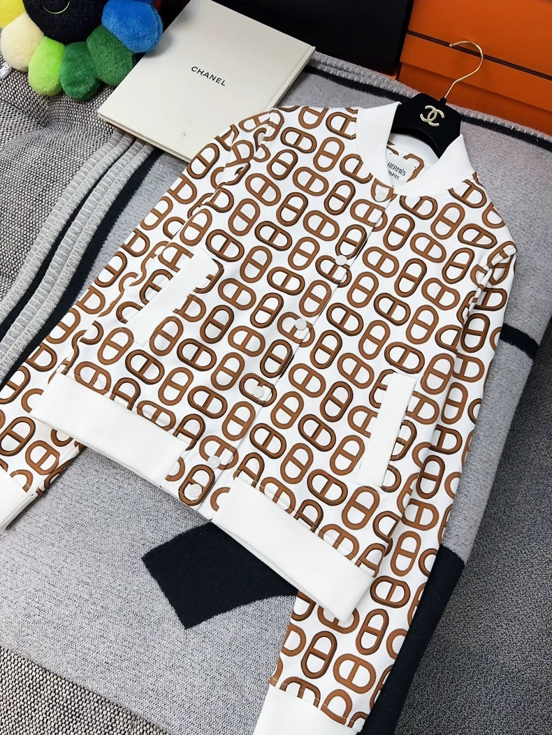 Hermes brown & white jacket