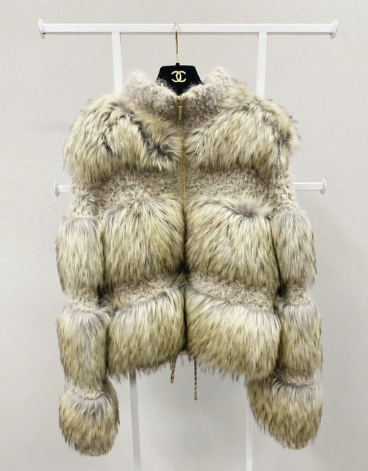 Chanel 2018 fur brown fur jacket