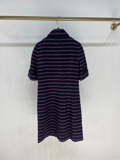 Chanel 23B purple Striped Dress