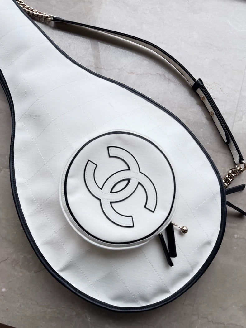 Chanel 23C white tennis racket bag