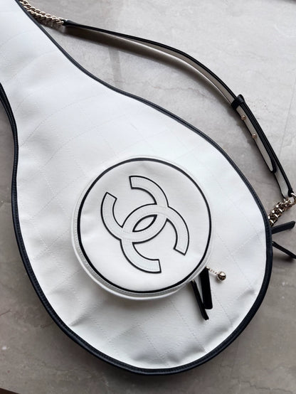 Chanel 23C white tennis racket bag