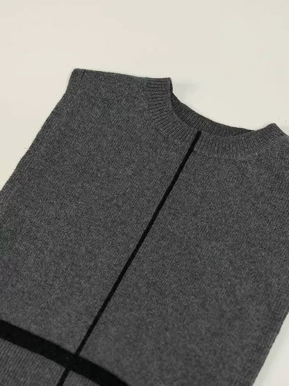 Chanel 26S Grey and Black Cashmere Vest