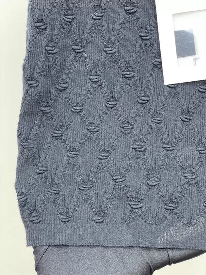 Chanel 24s Black Quilted Knit top
