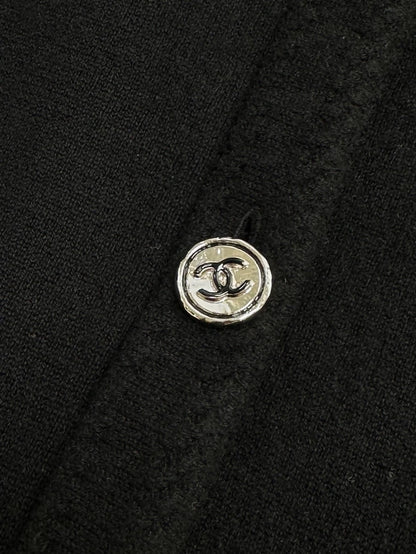 Chanel 24b Black Cashmere Cardigan