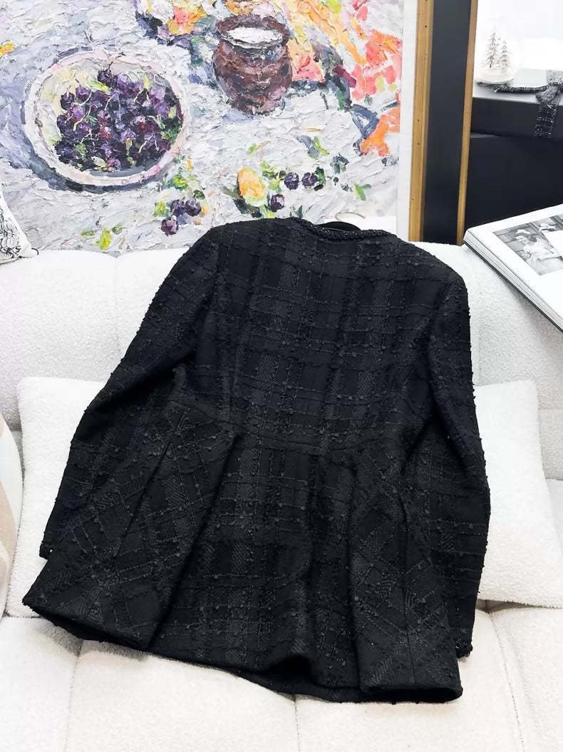 Chanel 23S Black tweed dress