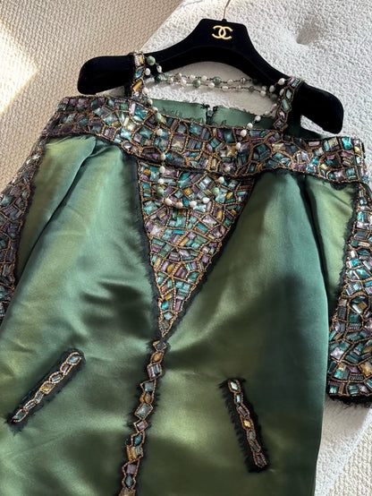 Chanel 2011 Byzantine Pre-Fall Métiers d'Art Dark Green