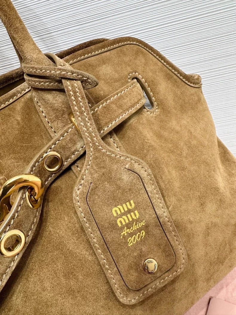 Miu Miu 25S Spring/Summer New Aventure Brown Suede Bag