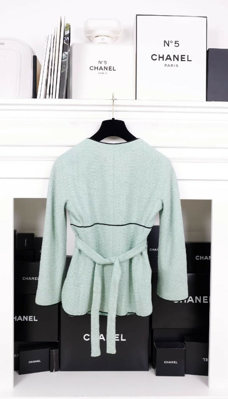 Chanel 2012 Spring/Summer mint green cardigan