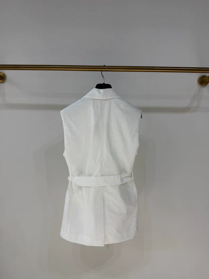 Brunello Cucinelli 2026 white vest cardigan