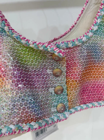 Chanel 24C sequined rainbow vest top