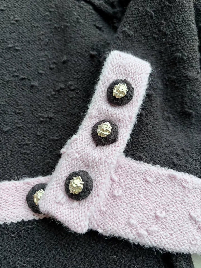 Chanel 24K black and pink pullover dress