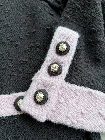 Chanel 24K black and pink pullover dress