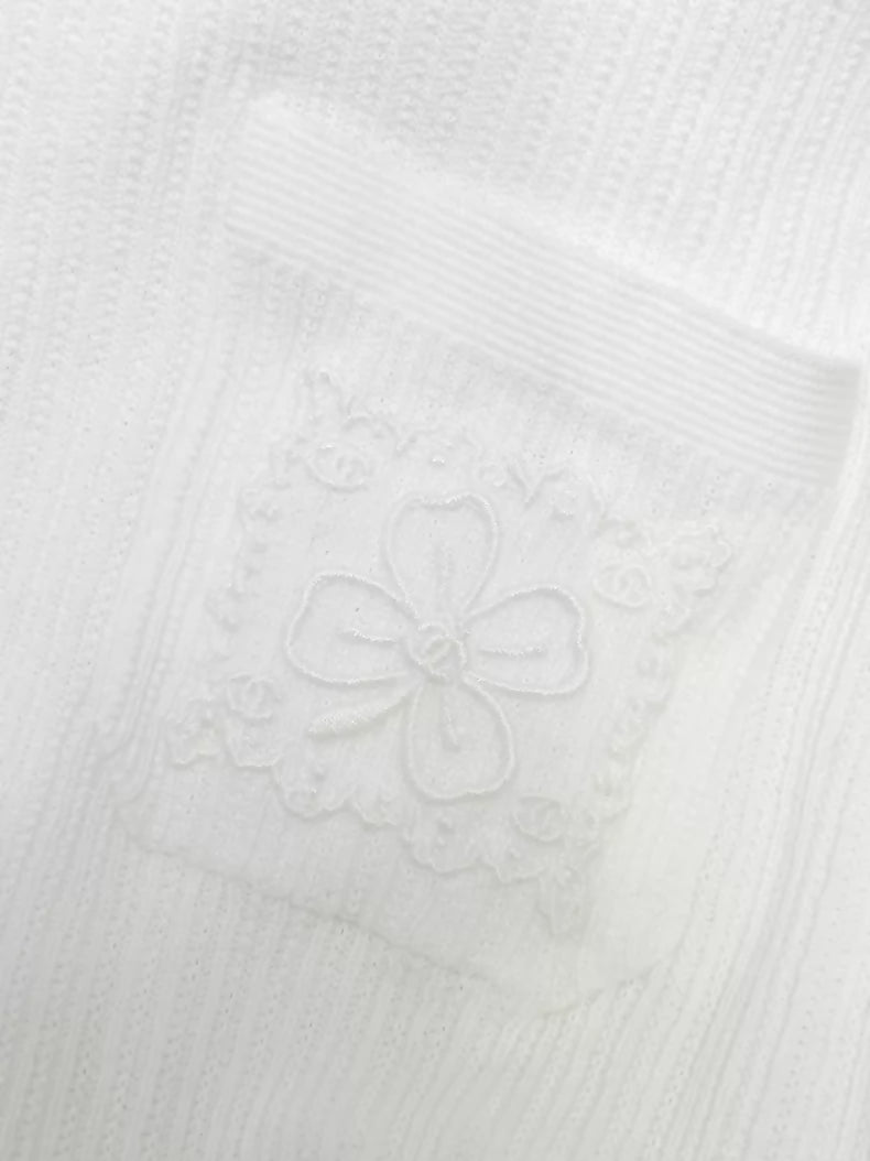Chanel 20S White Knit Top