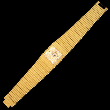 PIAGET Diamond 18K Solid Gold Celebrity Men's Manual Wind