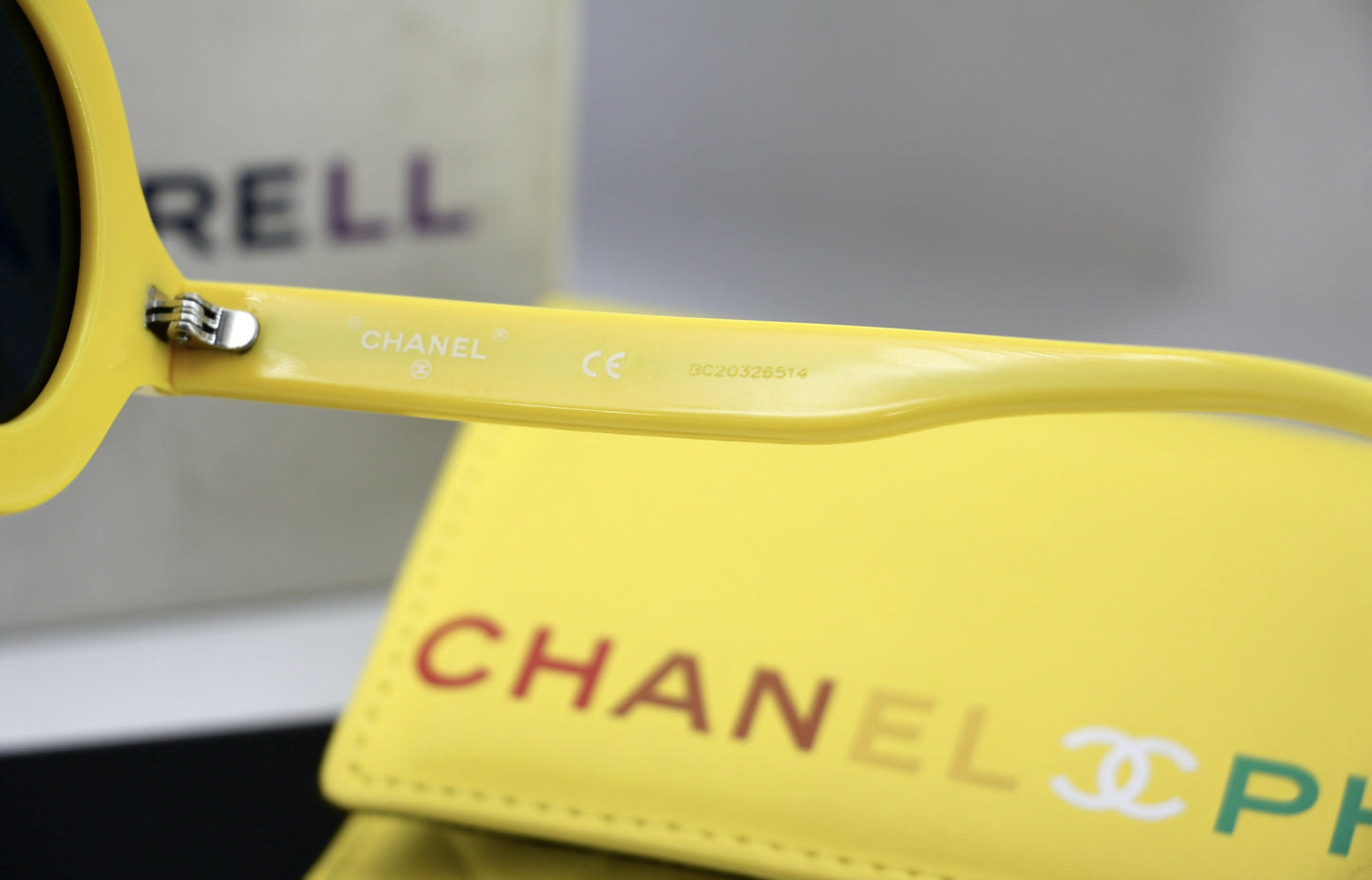 Chanel 2019 CC Pharrell Yellow Sunglasses