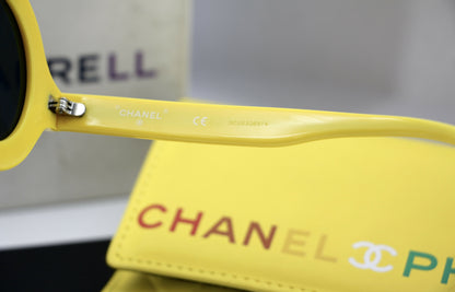 Chanel 2019 CC Pharrell Yellow Sunglasses