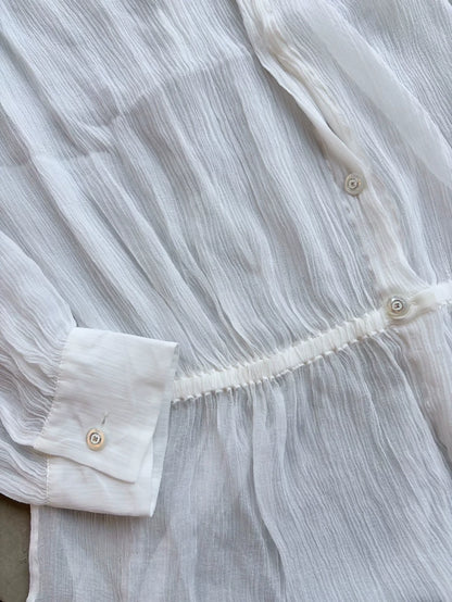 Chanel 25s white silk shirt