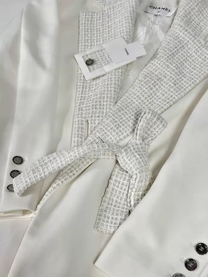 Chanel 25C White Long Coat