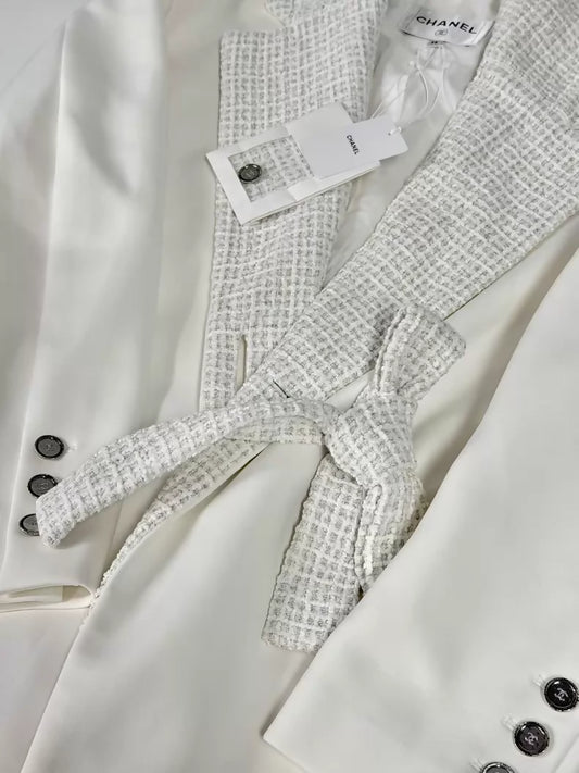 Chanel 25C White Long Coat