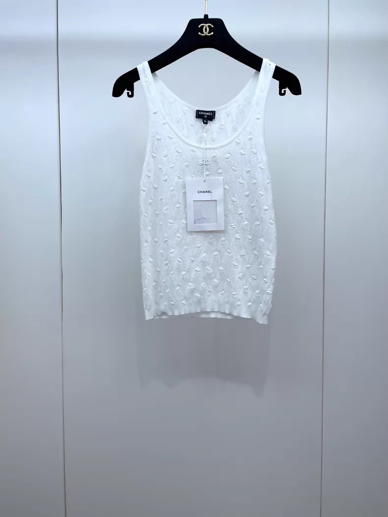 Chanel 24s White Knit top