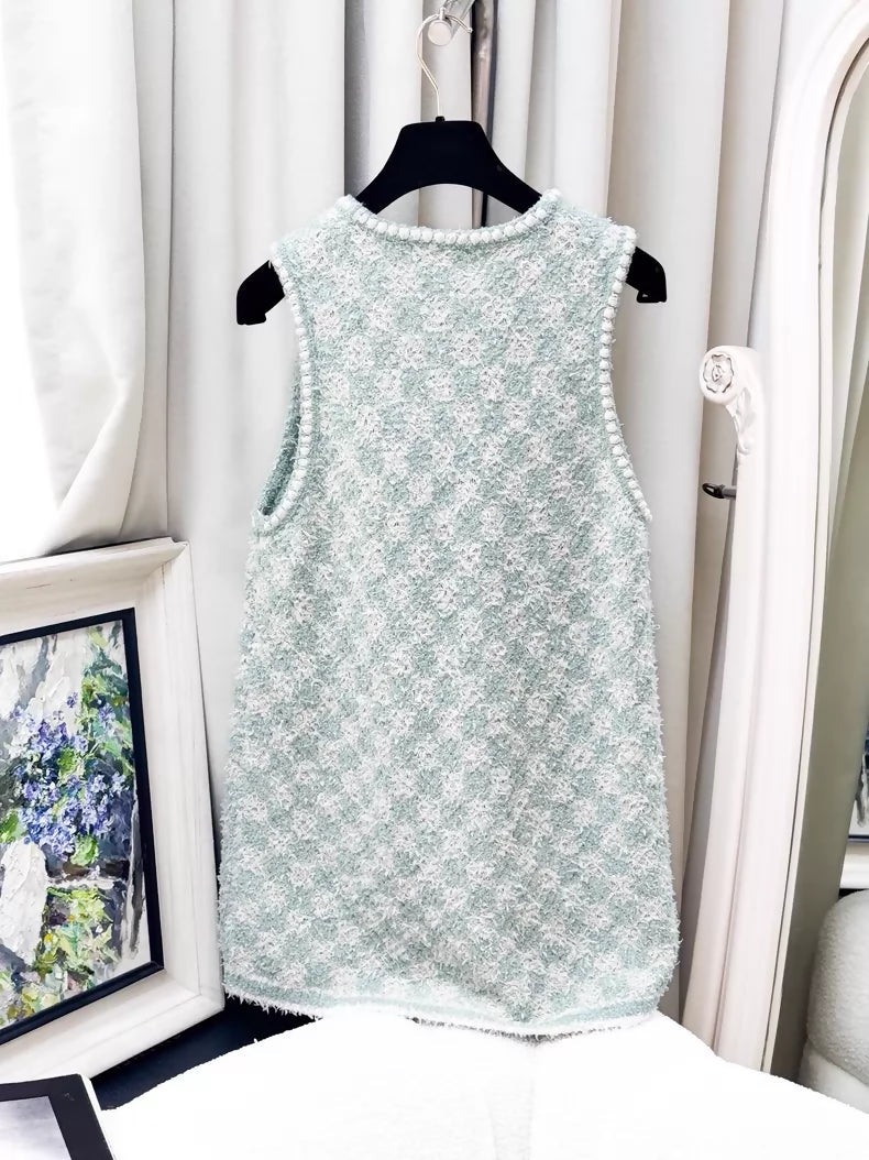Chanel 23SS Green Knit Vest