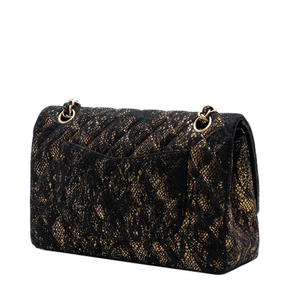 Chanel Medium Quilted Lace Chevre and Lace Classic Double Flap