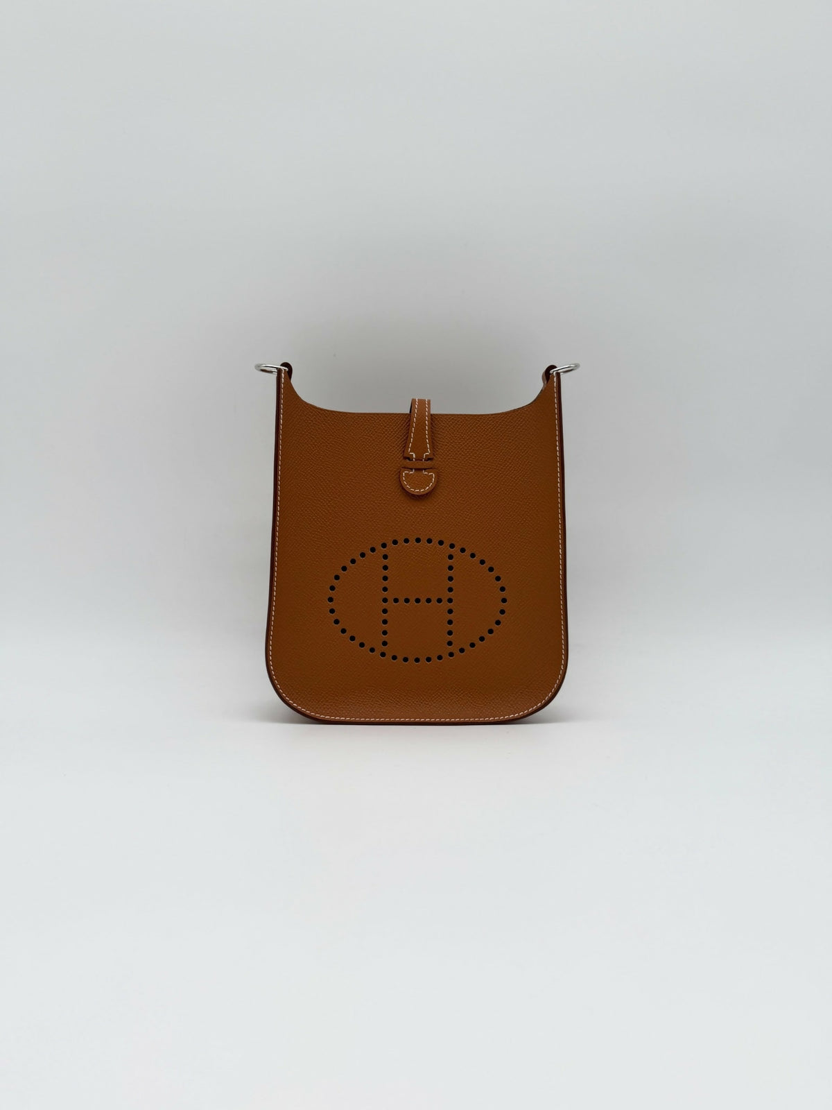 Hermès Mini Evelyne Gold Epsom Palladium Hardware