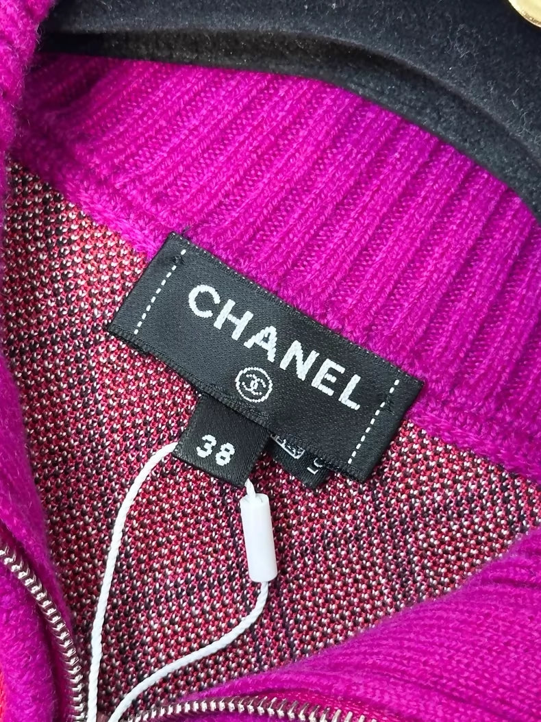 Chanel 24A red cashmere cardigan
