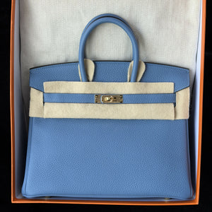Hermès Birkin 25 Bleu Bleuet Togo Leather with Gold Hardware