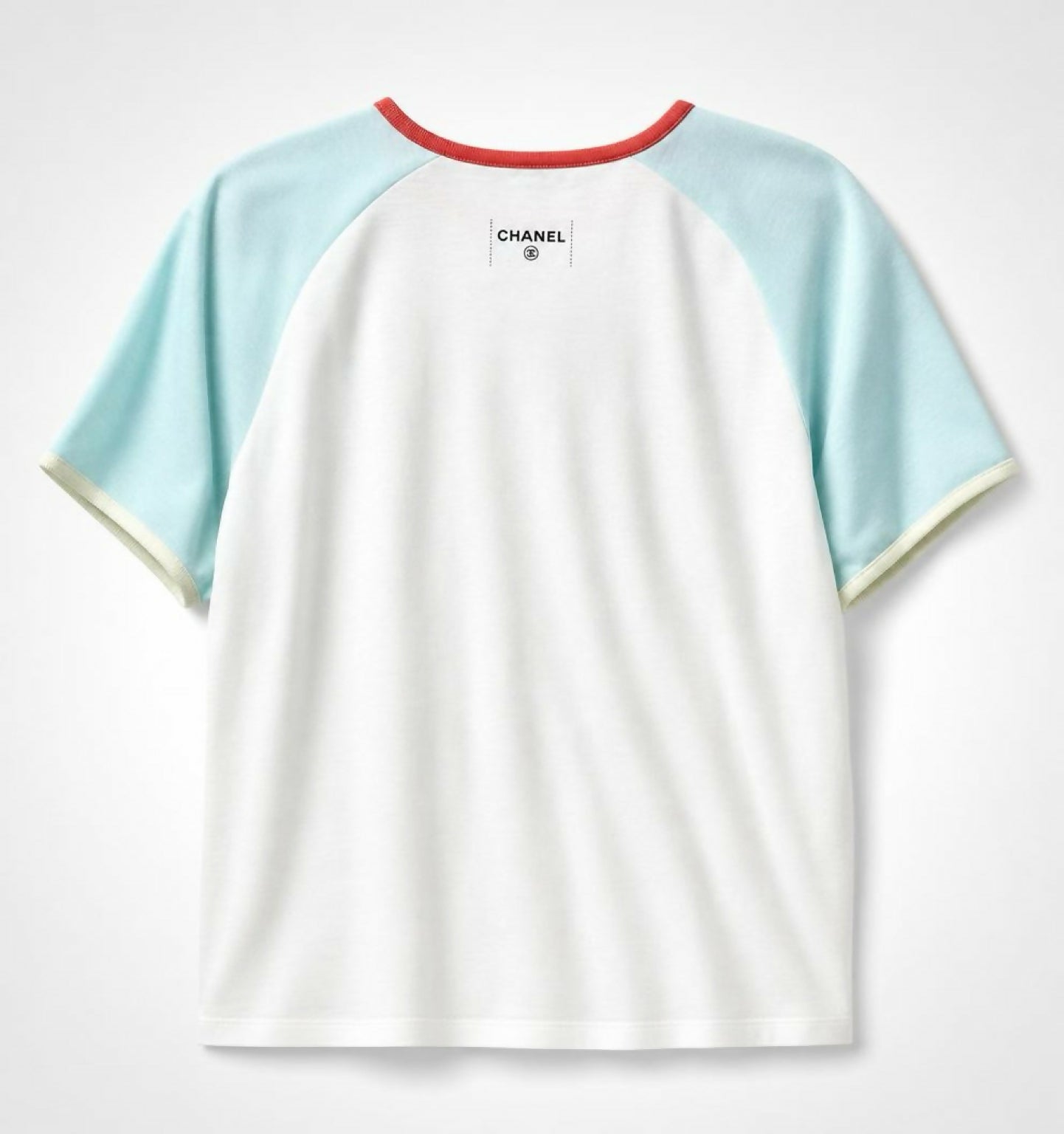 Chanel 17C CC Viva Coco Cuba Libre Baby Blue Multicolor Tee Shirt Size M