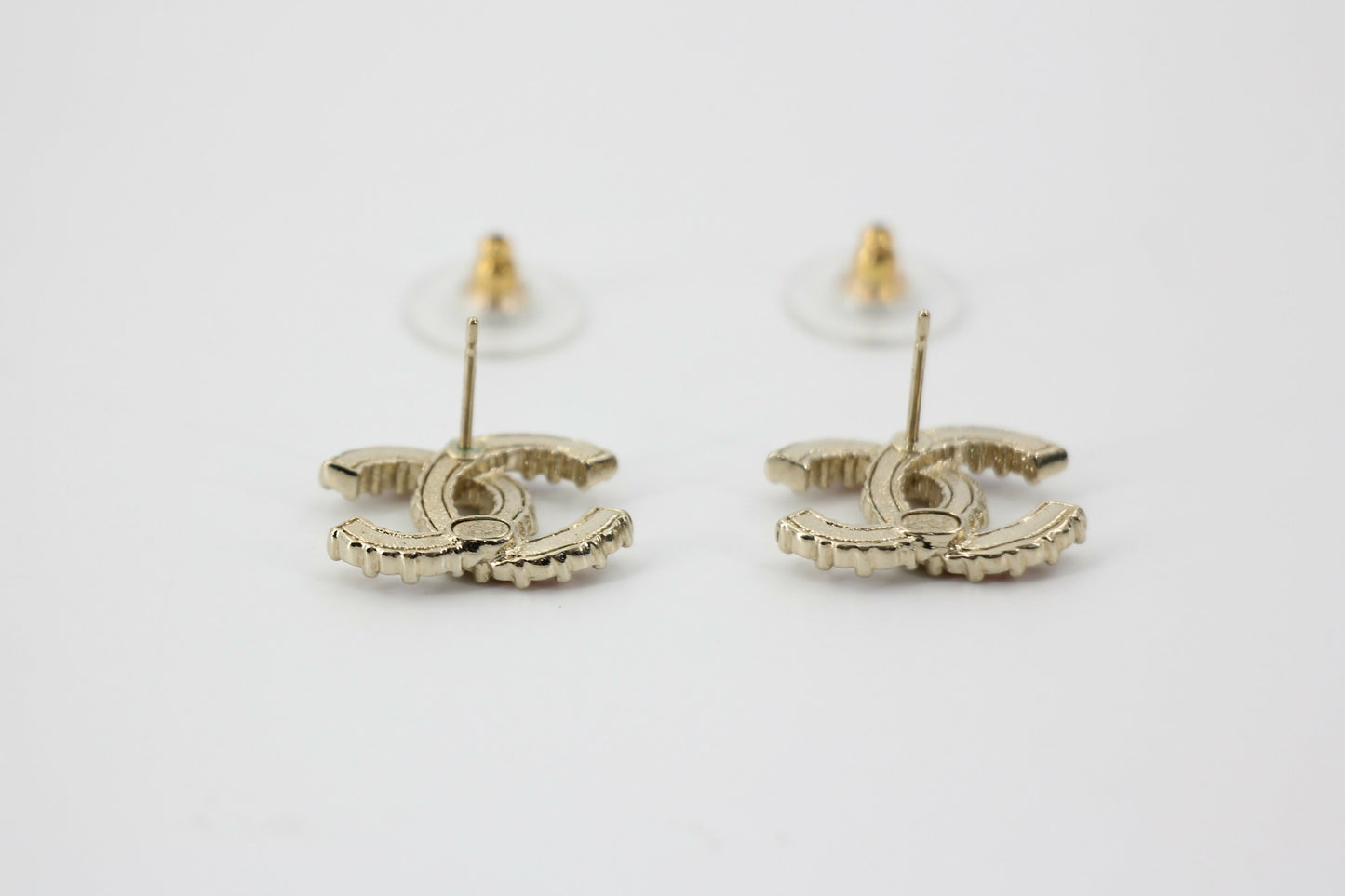 Chanel A19S Rhinestone Multicoloured CC Logo Stud Earrings