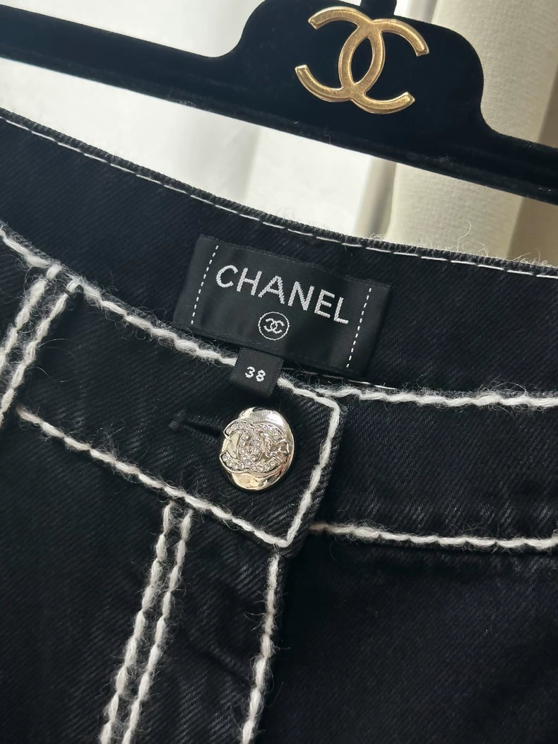 Chanel 24N Coco neige wide leg pants