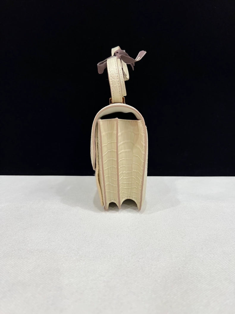 Hermes Constance 19 Betton Matte Crocodile Leather Gold Hardware