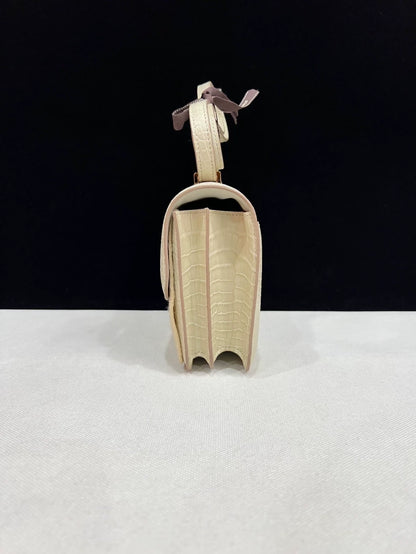 Hermes Constance 19 Betton Matte Crocodile Leather Gold Hardware