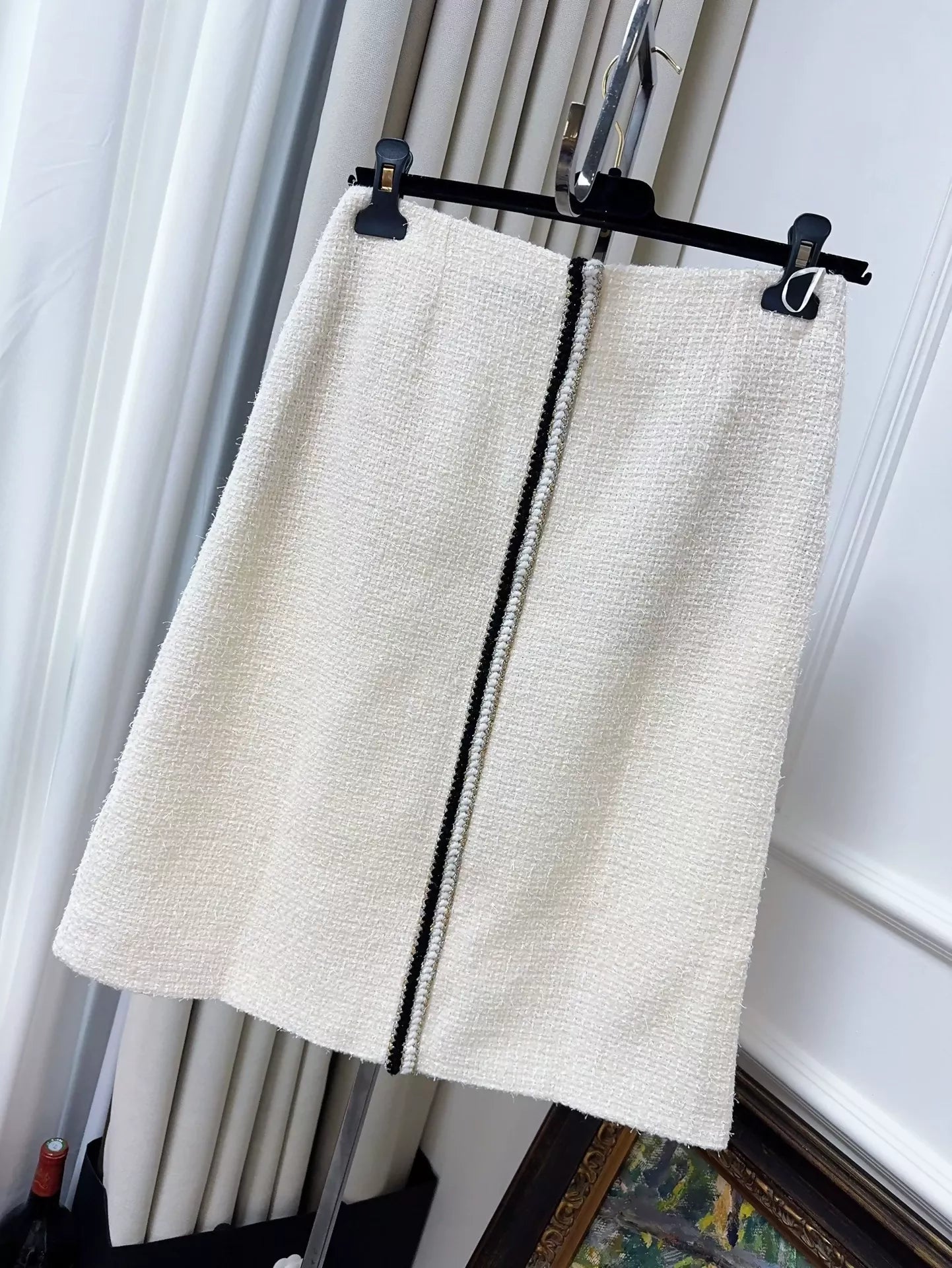 Chanel 20A Rue Cambon ecru skirt