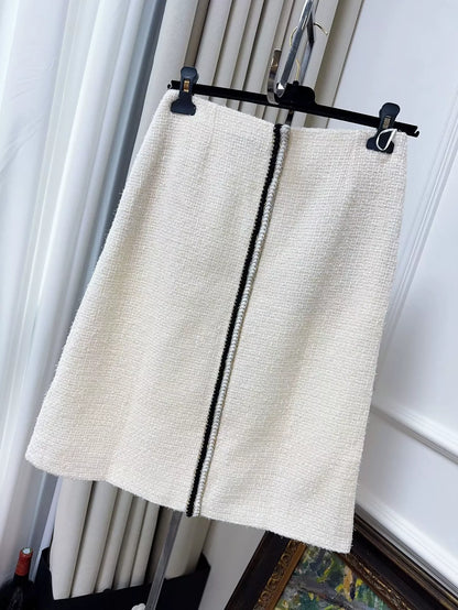 Chanel 20A Rue Cambon ecru skirt
