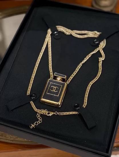 Chanel perfume bottle necklace