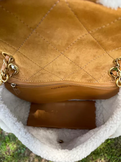 Chanel 2018 Medium Shearling Coco Neige Flap Bag