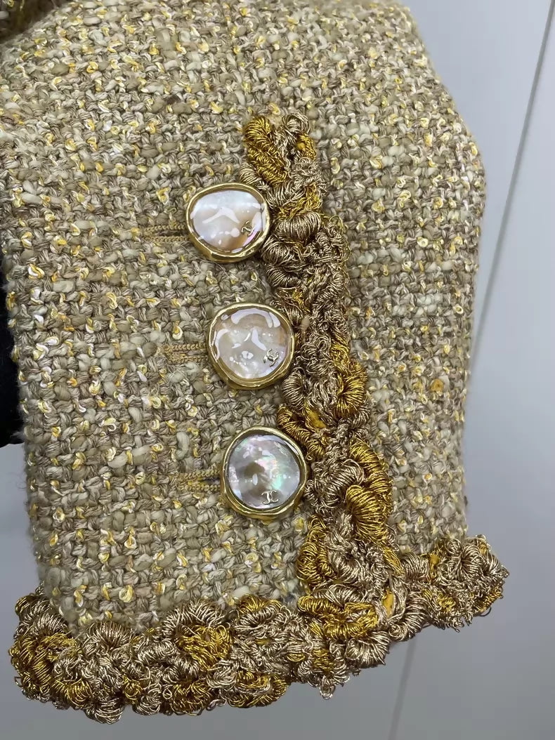 Chanel 26S gold tweed jacket