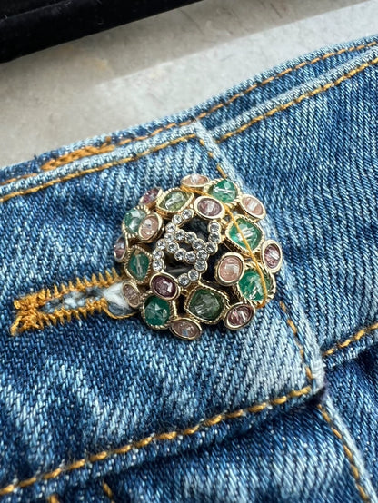 Chanel 22k blue denim jeans