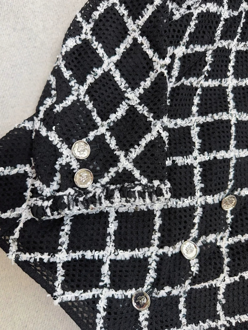 Chanel 25S black & white tweed jacket