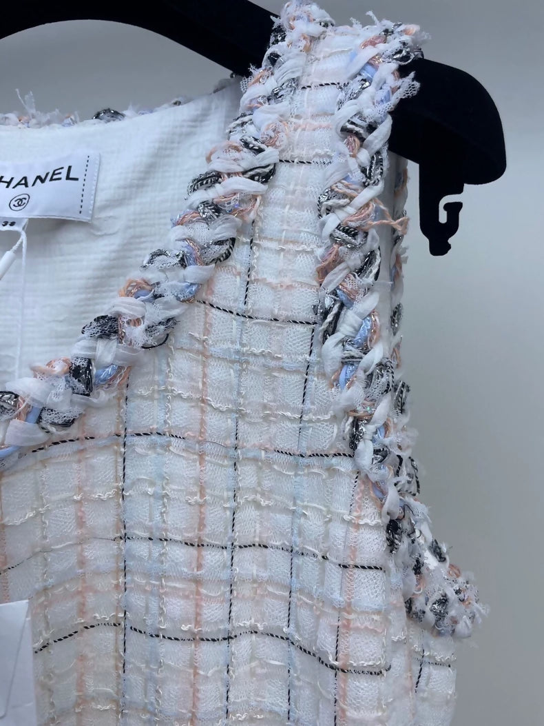 Chanel 25S ecru tweed dress