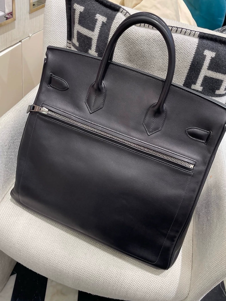 Hermès Limited Edition Black Volupto Rock HAC Birkin 40 Palladium