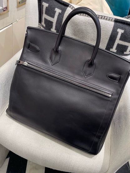 Hermès Limited Edition Black Volupto Rock HAC Birkin 40 Palladium Hardwar