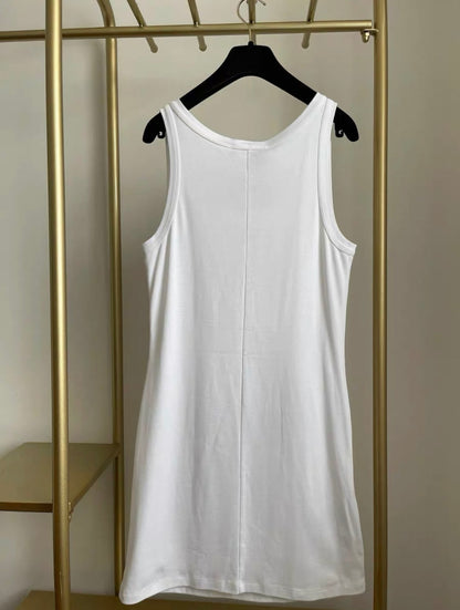 Prada Embroidered ribbed jersey dress Prada Embroidered ribbed jersey dress