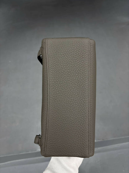 Hermès Kelly Ado Backpack Étain / Etain Clemence (TC) Leather with Palladium Hardware