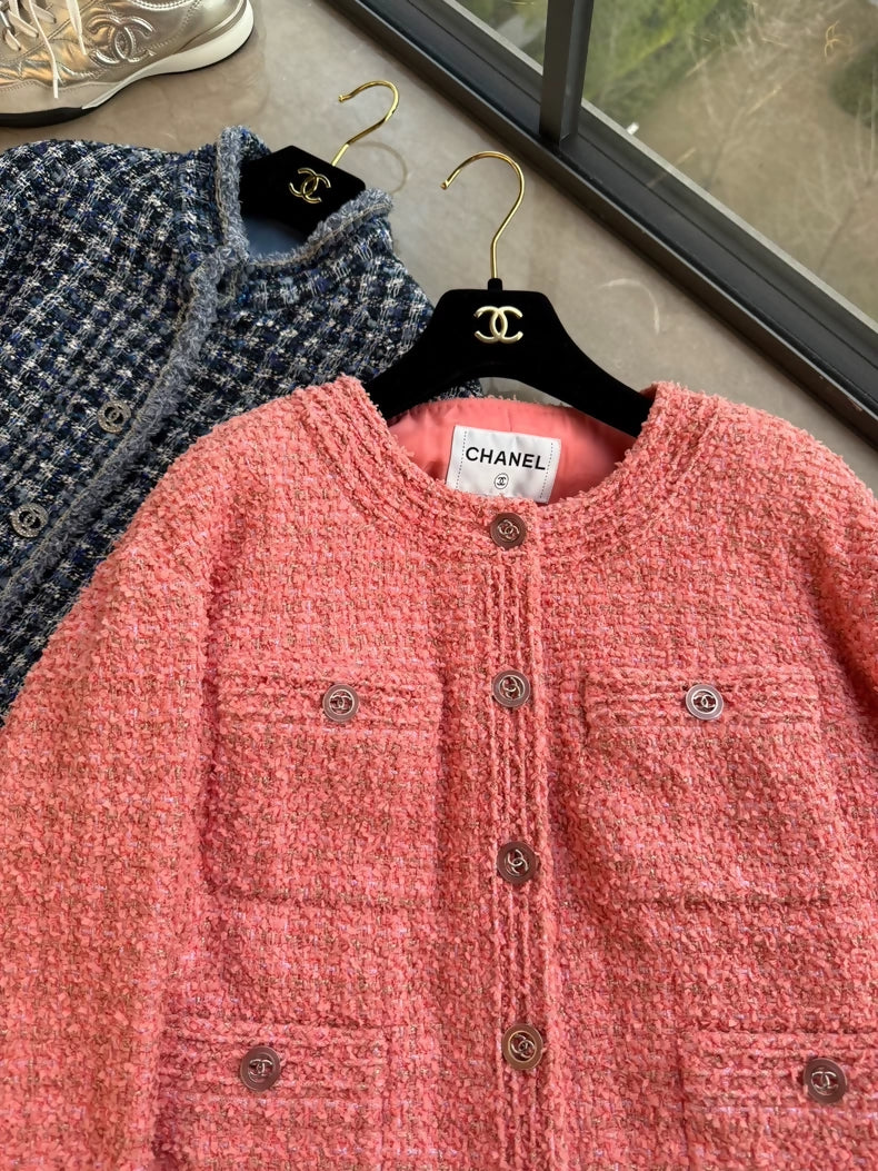 Chanel 20p orange tweed  set