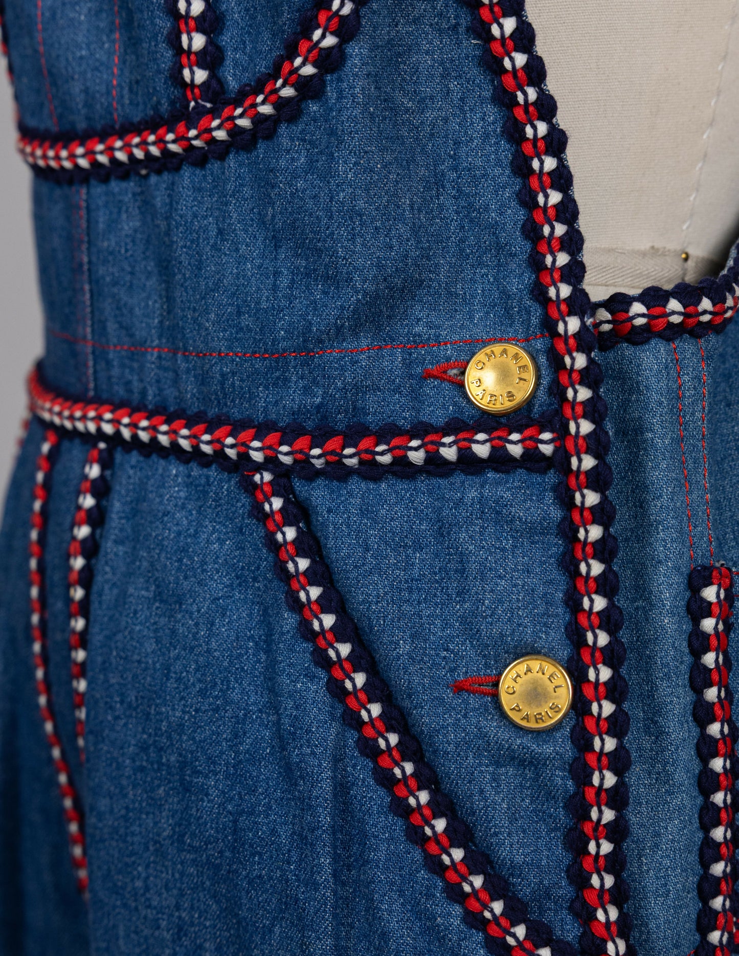 Chanel 1993 Fall/Winter Vintage Braided Logo Overalls