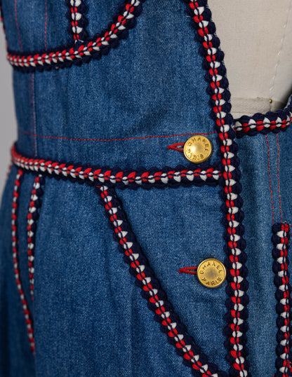 Chanel 1993 Fall/Winter Vintage Braided Logo Overalls